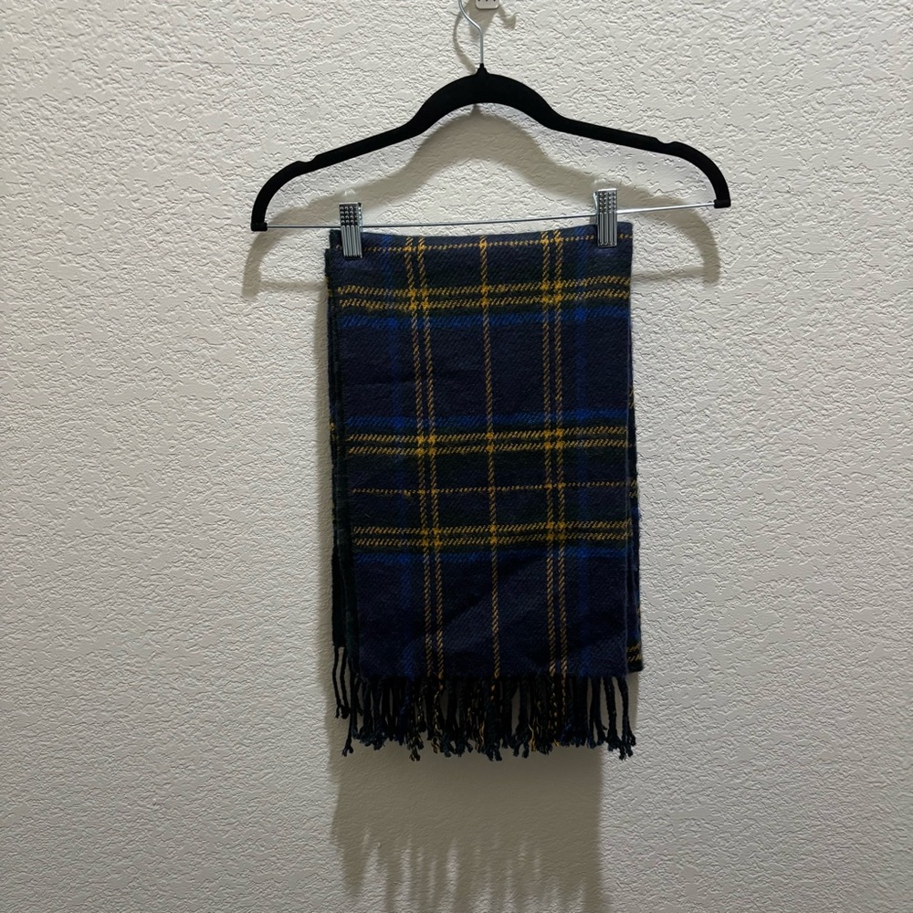 Banana Republic Dark Blue Plaid Scarf